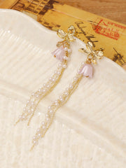 Rose Knot Gold Earrings
