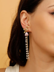 Rose Knot Gold Earrings