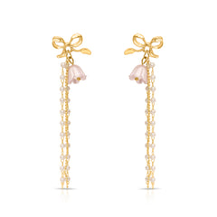 Rose Knot Gold Earrings