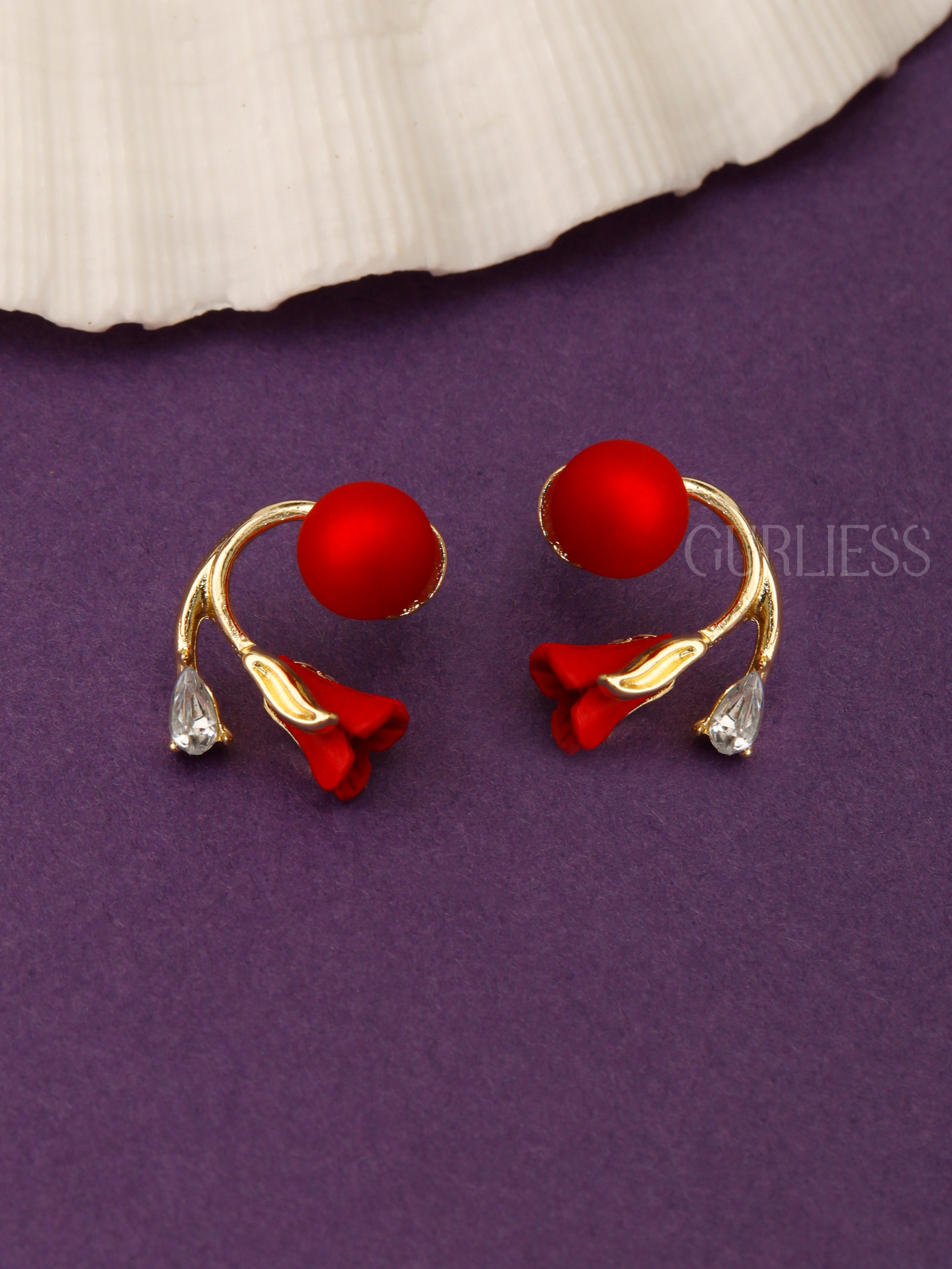 Tulip stud earrings
