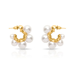 White pearl hoops