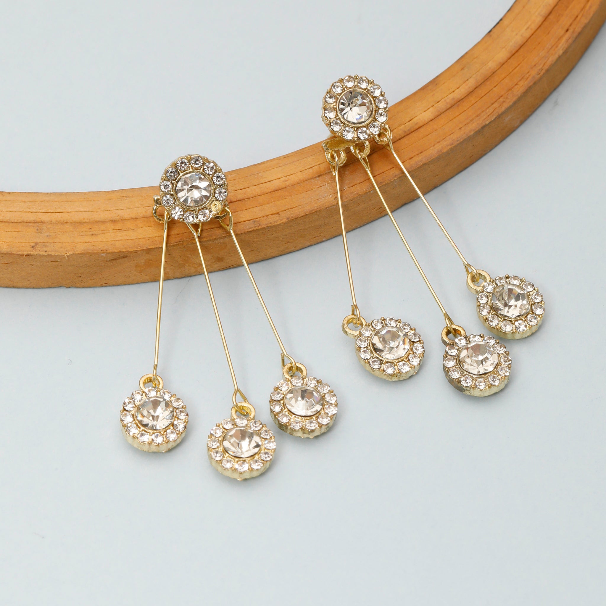 Cascading zircon Drop earrings