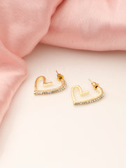 Crystal embellish hear hoops