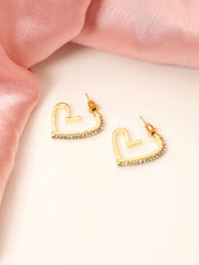 Crystal embellish hear hoops