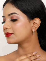 Crystal embellish hear hoops