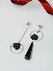 Crystal Stone Black Earrings