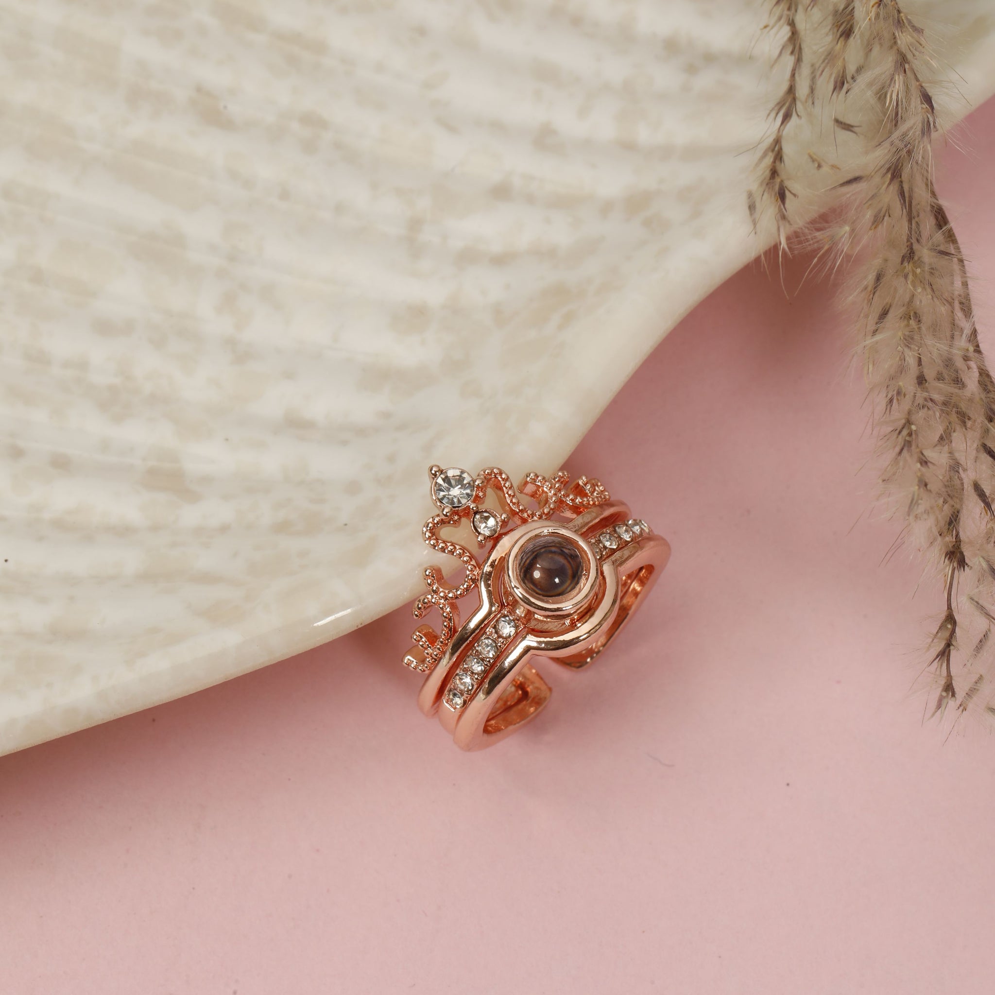 Rose Gold Crown/Royal Duo Rings