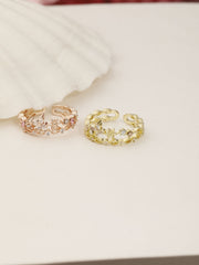 Golden Gemstone Band Rings
