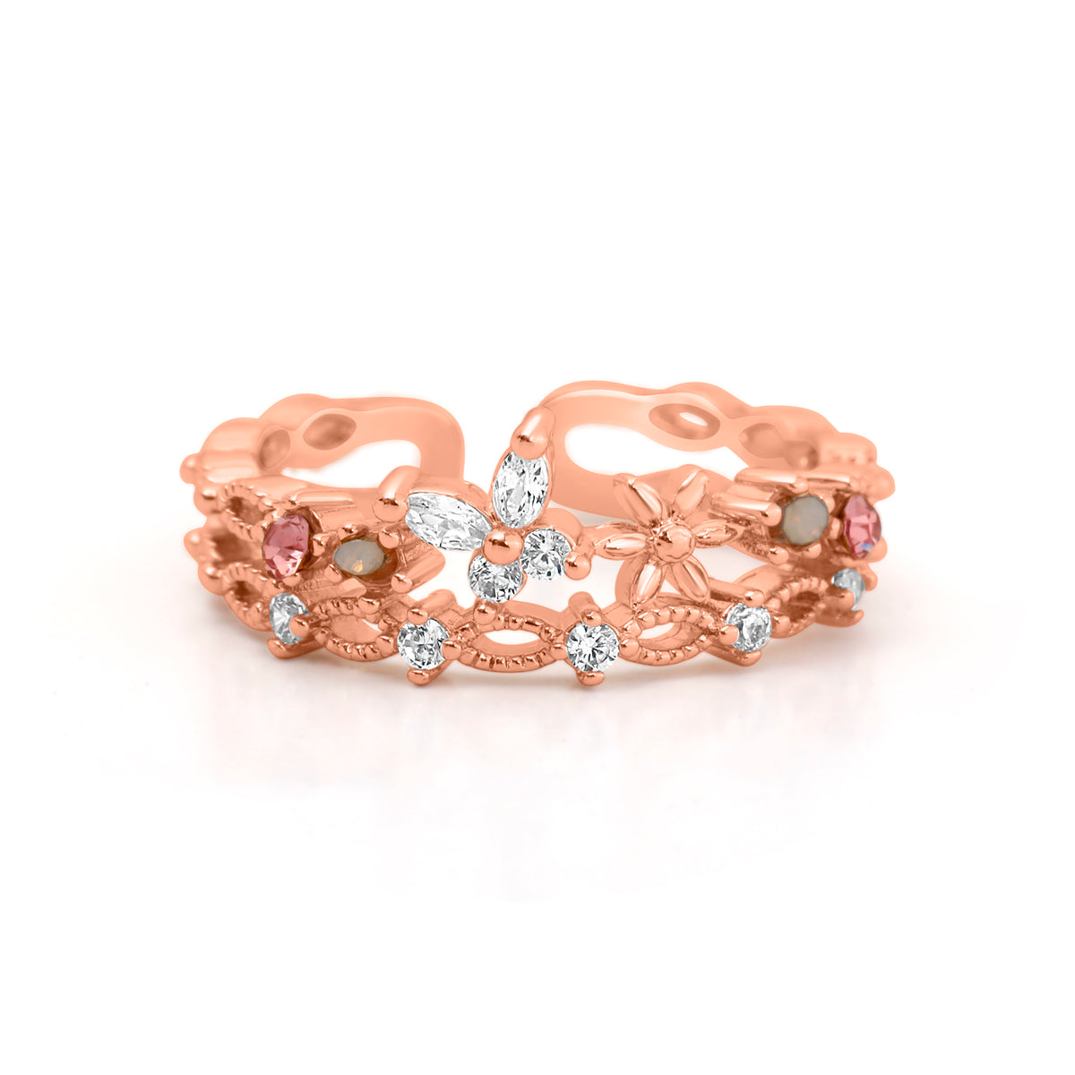 Golden Gemstone Band Rings