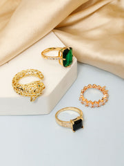 Golden Halo Ring Set