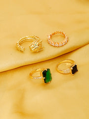 Golden Halo Ring Set