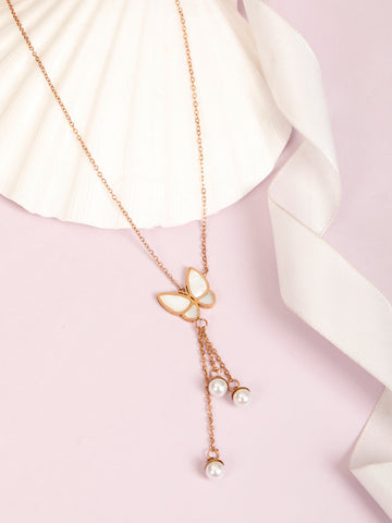 Rose Gold Butterfly Necklace