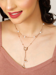 Multi Layered Choker Rose Gold Necklace