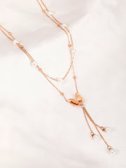 Multi Layered Choker Rose Gold Necklace