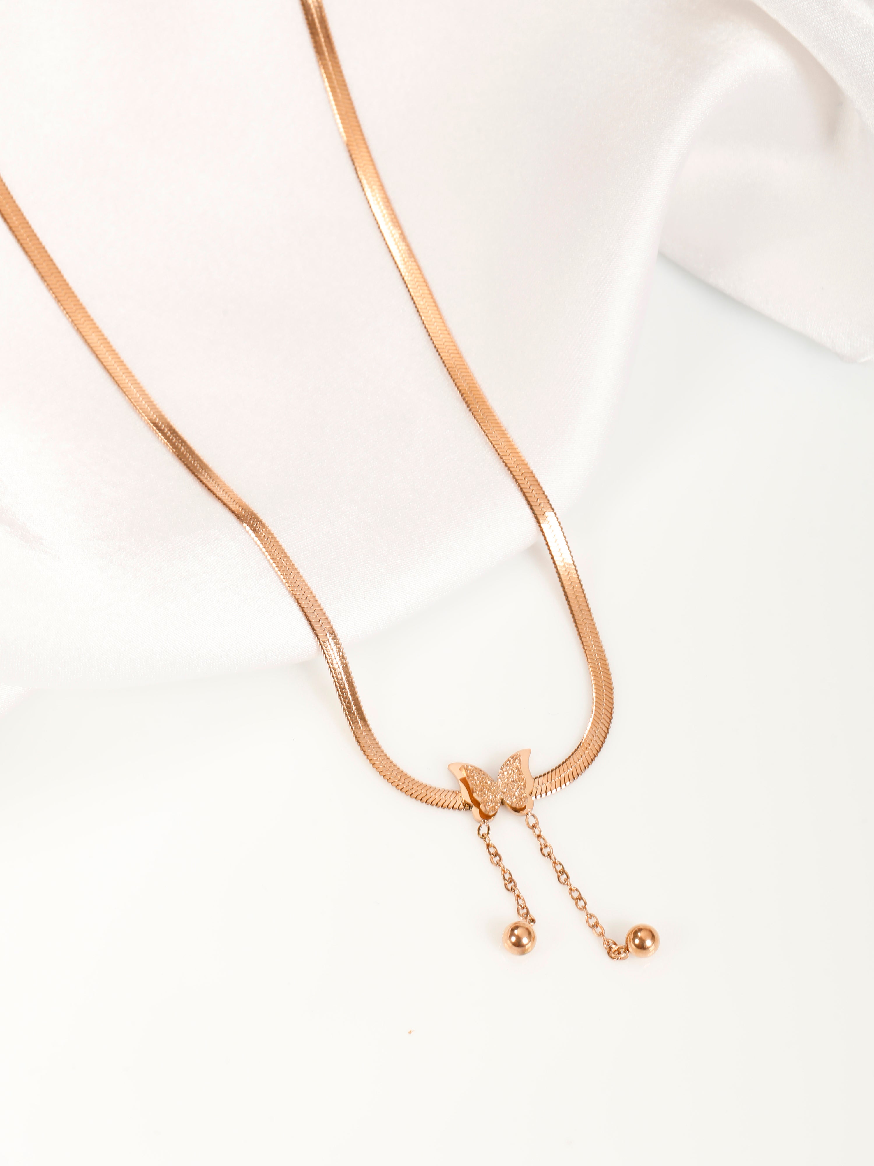 Snake Chain & Butterfly Necklace
