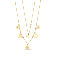 Multi Layered Sparkles Gold Necklace