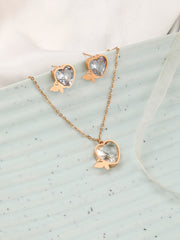 L'amore in diamante Pendant Set