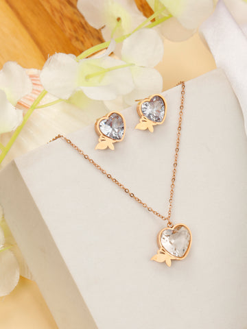 L'amore in diamante Pendant Set