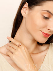 Fresh Bloom Butterfly Rose Gold Rings