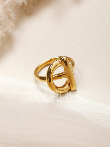 Labyrinth Gold Rings