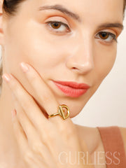 Labyrinth Gold Rings
