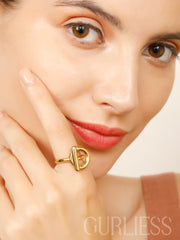 Labyrinth Gold Rings