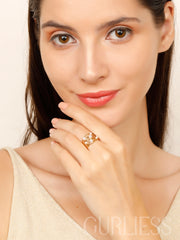 Pearl Crown Gold Rings