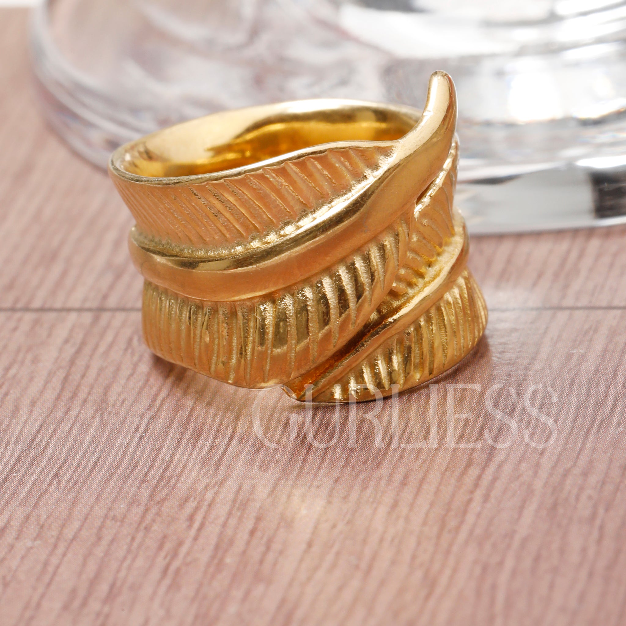 Snake Pattern Gold Rings