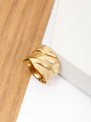 Snake Pattern Gold Rings