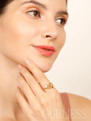 Floral Fantasy Gold Rings