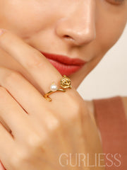 Floral Fantasy Gold Rings