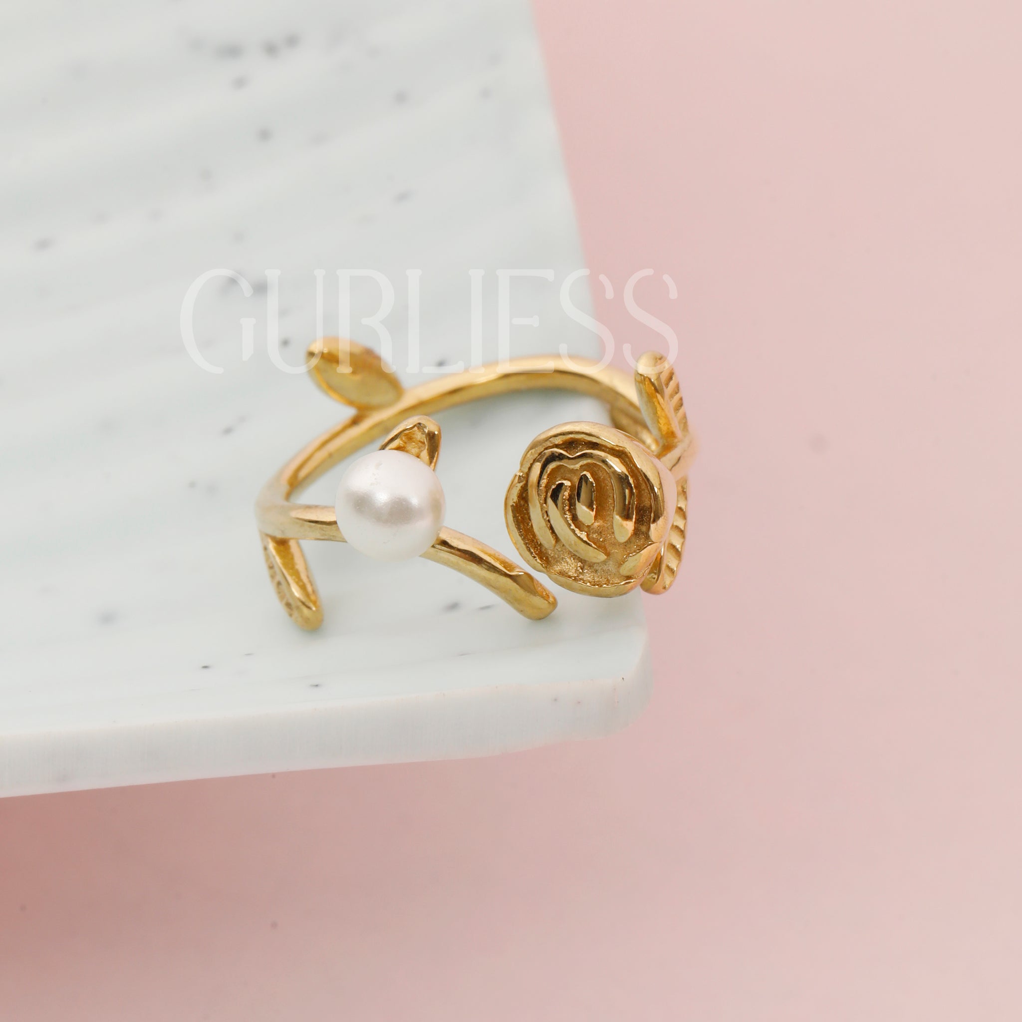 Floral Fantasy Gold Rings