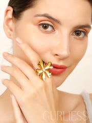 Flower Power Gold Rings