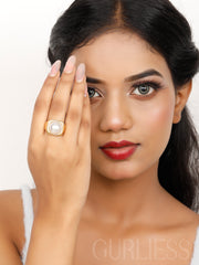 Pearl Glow Gold Rings