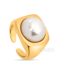 Pearl Glow Gold Rings