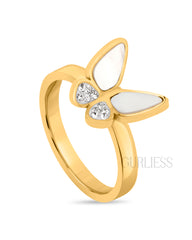 Butterfly Love Gold Rings