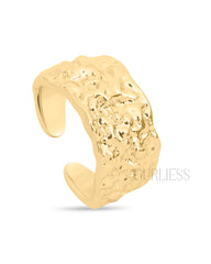 Cloud Abstract Gold Rings