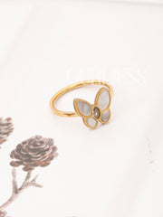 Floral Butter Fly Fantasy Gold Rings