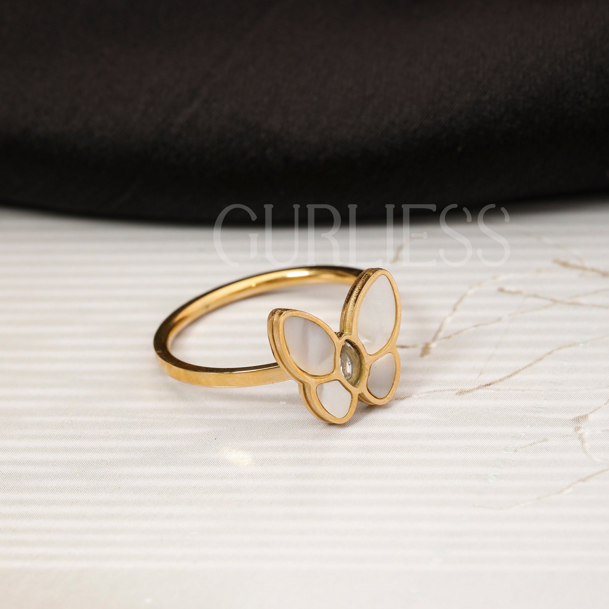 Floral Butter Fly Fantasy Gold Rings