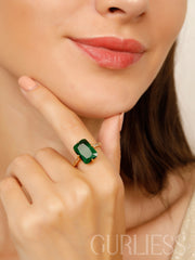 Golden Halo Ring Set