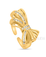 Infinity Floral Knot Rings